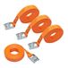 Amazon Basics Spanband, 6 m lang, 25 mm breed, draagvermogen van 150 kg, voldoet aan DIN EN 12195-2, 4 stuks, oranje