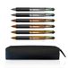 OSAMA 4 Multi Set 6 stuks balpen verchroomd 4 kleuren + etui kleine lijndikte 1,0 mm