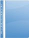 DONAU 1704001PL-10 Plastic snelhechtmappen, geperforeerd, A4, blauw, 10 stuks
