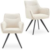IDIMEX Eetkamerstoelen VENICE, set van 2 – beige