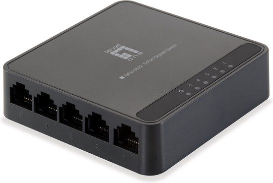 LevelOne GEU-0522 - 5-Port Gigabit Ethernet Switch - Black