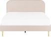 Beliani FLAYAT - Tweepersoonsbed - Beige - 180 x 200 cm - Fluweel