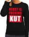 Bellatio Decorations Bol Foute kersttrui / sweater Kerst Is Fucking Kut zwart voor dames - XS