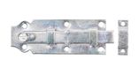 Alberts GAH Alberts 115395 deurgrendel | recht, met knopgreep en bevestigde lus | galvanisch verzinkt, gechromateerd | plaat 120 x 44 mm