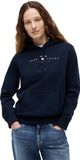 Tommy Jeans Blauwe Katoen/Polyester Regular Fit Effen Lange Mouw Hoodie Dames M