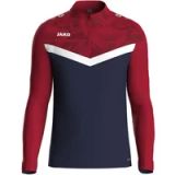 Jako Iconic Ziptop Kinderen - Marine / Chilirood | Maat: 140