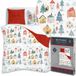 Faro Housse de couette Coton 160x200 cm + 2 Taies d'oreiller 70x80 cm Rouge