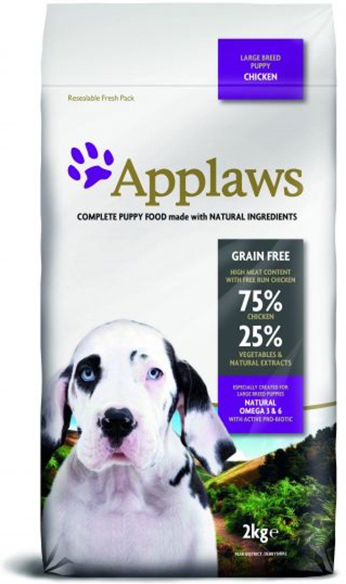 Applaws dog puppy large breed chicken hondenvoer 2 kg
