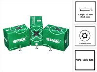 SPAX Flachrückwandkopf Schraube 3,5 x 30 mm 300 Stk. Torx T-STAR Plus T20