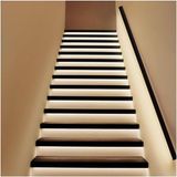 Merkloos / Sans marque Wan GmbH LED Trap Verlichting - Aluminium Profiel - Met Bewegingssensor - 1.2 Meter - Mat Zwart