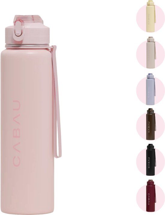 Cabau Lifestyle Cabau Bloom Waterfles Staal 870 ml Pink