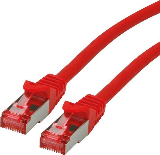 ROLINE patchkabel Cat.6 S/FTP (PiMF), componentniveau, LSOH, rood, 0,5 m