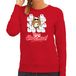 Bellatio Decorations Foute Kerst sweater / kersttrui met hamsterende kat Merry Christmas rood voor dames- Kerstkleding / Christmas outfit XXL