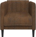 vidaXL Fauteuil kunstsuède bruin