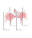 Homemania Afbeelding Flamingo, 4 delen, dieren, woonkamer, slaapkamer, meerkleurig, 76 x 0,3 x 50 cm, HM204PMDF287, MDF
