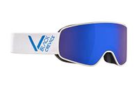 Black Crevice Schladming skibril met dubbel vizier, anti-condenscoating, UV400-bescherming, wit/blauw, L (hoofdomtrek 58-61 cm)