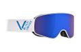 Black Crevice Schladming skibril met dubbel vizier, anti-condenscoating, UV400-bescherming, wit/blauw, L (hoofdomtrek 58-61 cm)