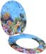 vidaXL Toiletbril Diep Zee Blauw 44 x 38 cm Bewerkt Hout