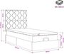 vidaXL Ottoman bed met matras met hoofdeinde Roze 100 x 200 cm Fluweel