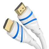 KabelDirekt – 10K & 8K HDMI 2.1 Kabel – 1m, wit, gecertificeerd