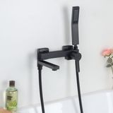 Unyqoos® Robinet de bain mural élégant avec bec pivotant et douchette