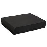 50 Thepack 50 stuks - trays + deksel 230 G/M2, 23 x 17 x 4,5 cm, zwart, nano-micro golfkarton