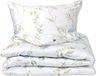Bright Floral Spring Satinede lakenset 160x200, collection exclusive en teintes vertes
