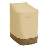 Classic Accessories Veranda waterafstotende afdekking voor stapelbare tuinstoelen, Pebble/Bark/Earth (64 cm)