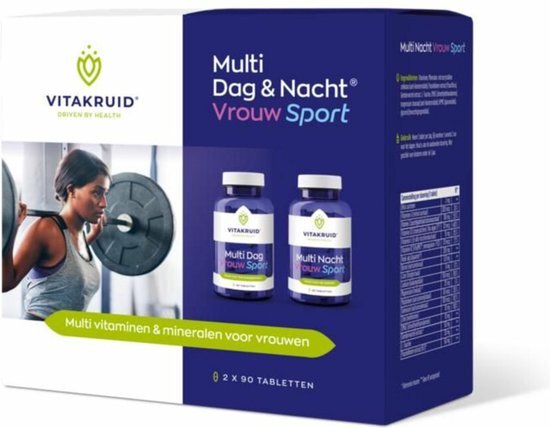 Vitakruid Vrouw Sport Multi Dag Nacht 180 tabletten