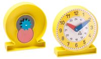 WISSNER 90202 Apprentissage actif - Petit minuteur d'apprentissage avec aiguilles - Fabriqué en plastique recyclé