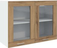 vidaXL Bovenkast Lyon 80x31x60 cm bewerkt hout eikenkleurig