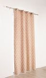 Linder 1570/60/49886/377FR ooggordijn, polyester beige en roze 140 x 240 cm