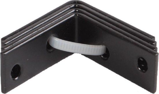 Waelbers Skapa Global B.V. TQ4U stoelhoek | 25 x 25 mm | 15 mm breed | matzwart | 4 STUKS
