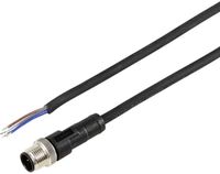 Tru Components TC-12833176 Sensor/actuator aansluitkabel M12 5-polig recht 5 m Zwart