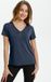 SOAKED IN LUXURY SLCOLUMBINE V-NECK SS - Navy Blue