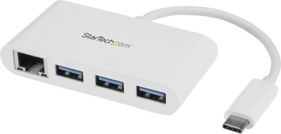 StarTech HB30C3A1GEA USB 3.0 Hub with Gigabit Ethernet - Black