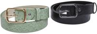 Urban Classics Ostrich Synthetic Leather 2-pack Riem L/XL Zwart/Groen