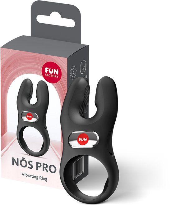 Fun Factory Nos Pro | vibrerende penisring voor koppels | 2 motoren & 7 vibratieprogramma's | clitorisstimulatie | IPX7 | USB-C