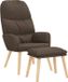 vidaXL Relaxstoel met voetenbank stof taupe