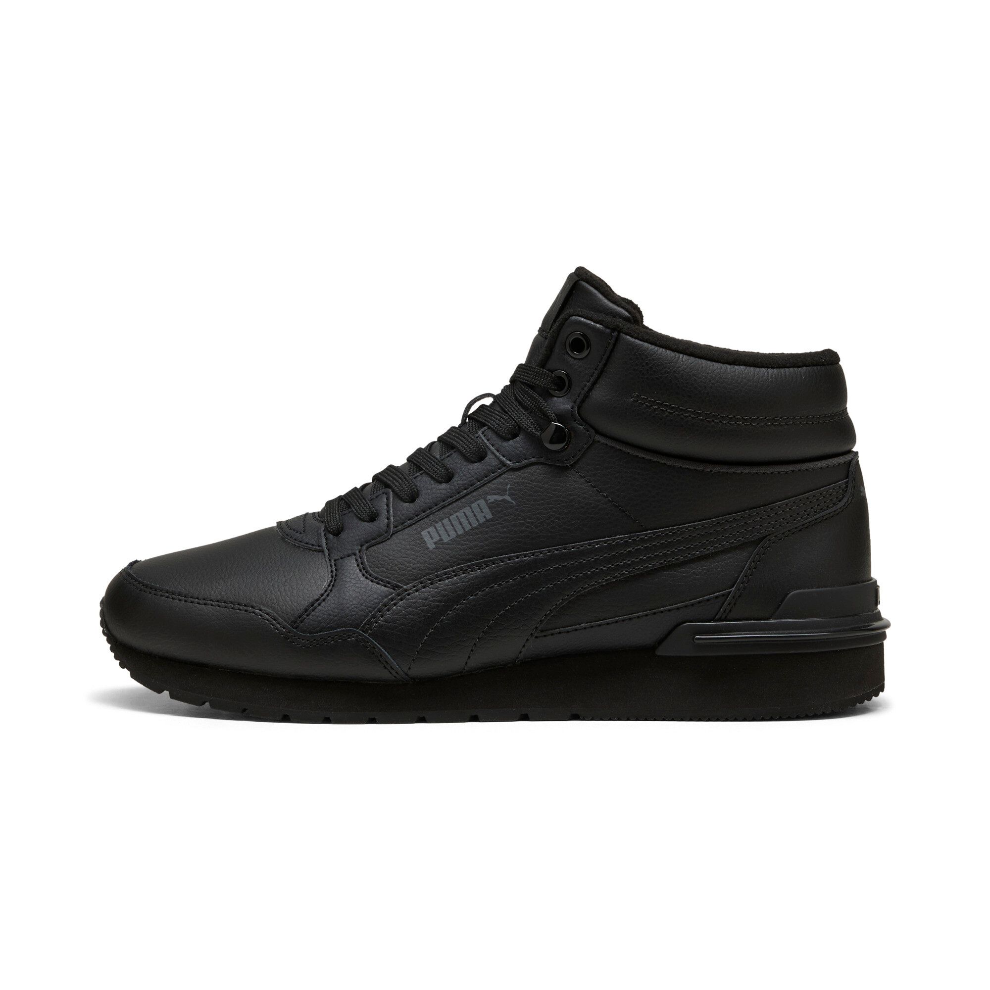 PUMA ST Runner V4 MID (40289301) Hoge herensneakers, zwart, comfortabel, functioneel, herfst/winter, comfortabel en elegant, voor elke dag, zwart., 46 EU
