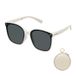 Beneunder FD421 lunettes de soleil pliantes à très grande monture, verres anti-éblouissement UV400, monture légère couleur blush, modèle blanc pour conduite et voyage