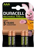Duracell Recharge Plus AAA Batterijen - 750 mAh - 4 stuks