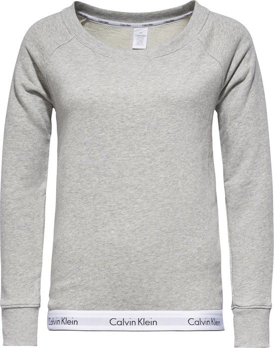 Calvin Klein Modern Cotton Dames Sweatshirt Grijs - Maat S