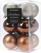 Christmas Decoration Koopman International Christmas Decoration Kerstballen - 12x st - bruin/champagne - D6 cm - kunststof