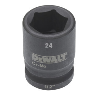 DEWALT DEWALT dopsleutel kort 24mm 1/2 slagvast Aantal:1