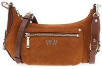 GUESS Leren schoudertas Marsha Mini Crossbody Bag Cognac bruine