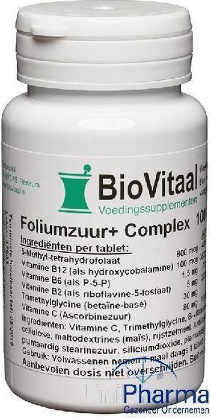 Biovitaal Foliumzuur+ Complex Tabletten 100st