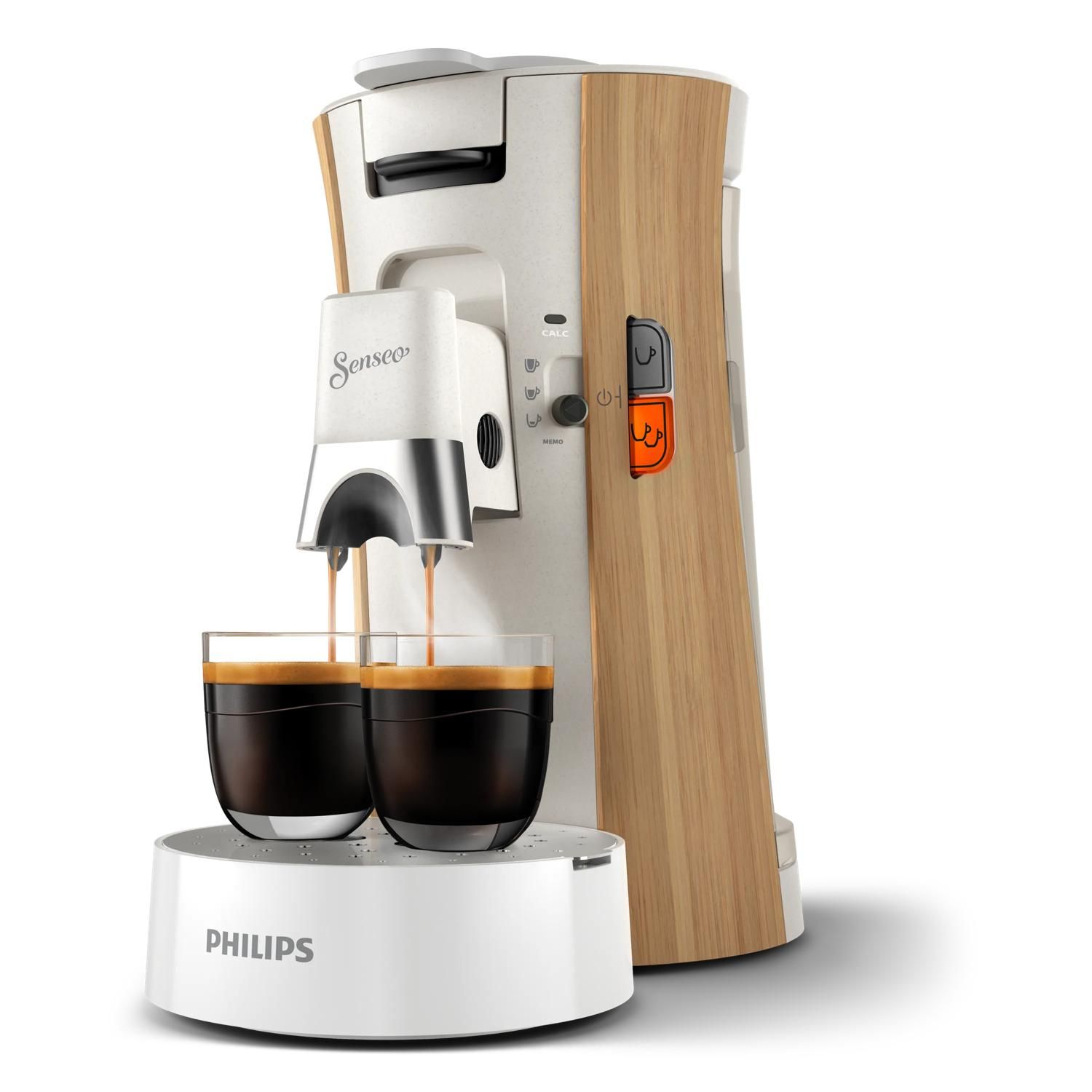 Senseo Philips Senseo Select CSA240/05 - Koffiepadmachine - Wit/Hout