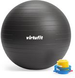 VirtuFit Yoga Bal - Anti-Burst Fitnessbal Pro - Grijs - 55 cm - Met Voetpomp