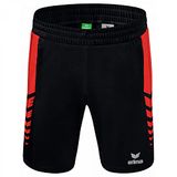 Erima Six Wings Worker Short Kinderen - Rood / Zwart | Maat: 116